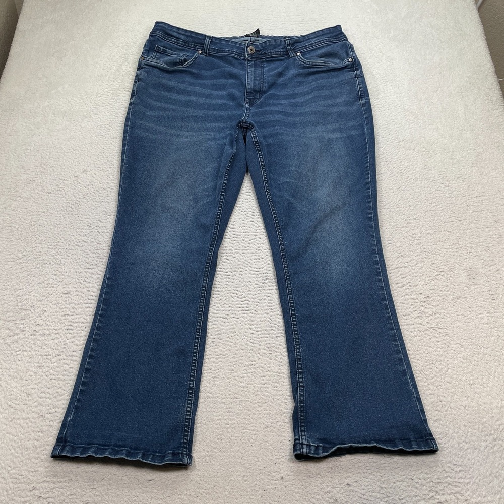 The Perfect Jean NYC Men's Size 40X30 Medium Wash Blue Whiskered Bootcut